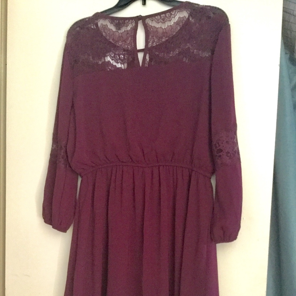 Lily Rose lace yoke boho dress